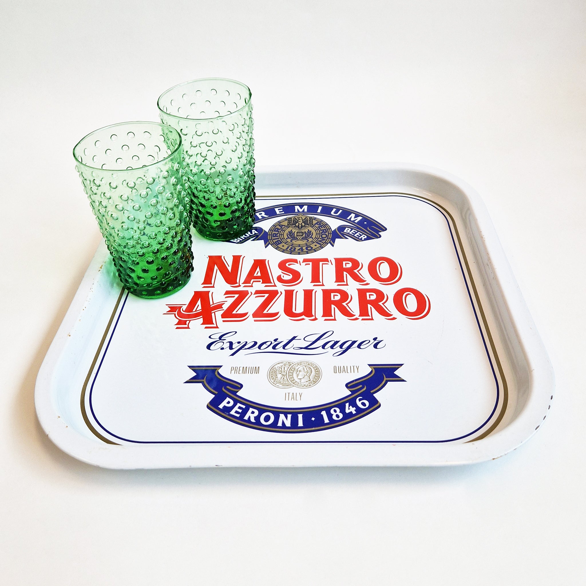 Vintage Nastro Azzurro metal tray