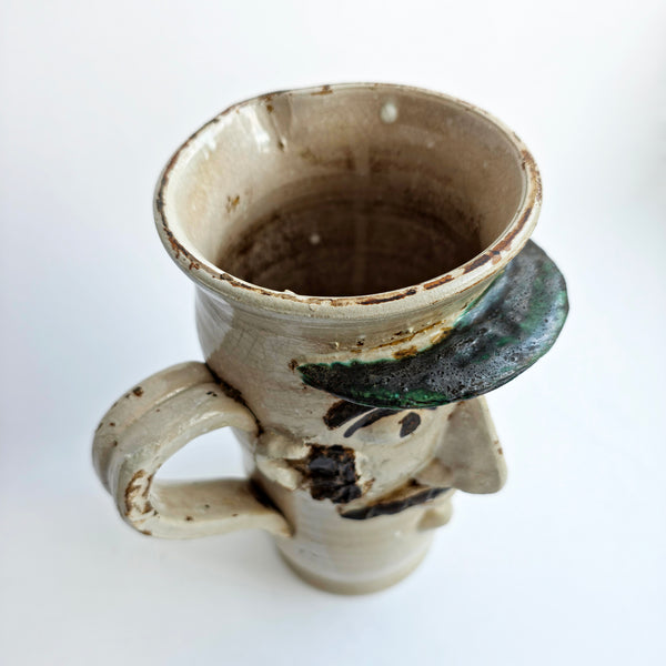 Vintage Sicilian ceramic jug by Mario Iudici