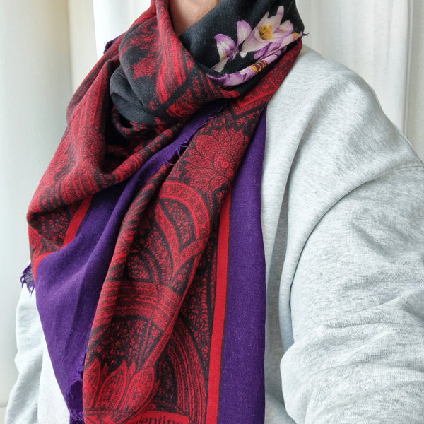 Vintage Valentino wool and silk scarf