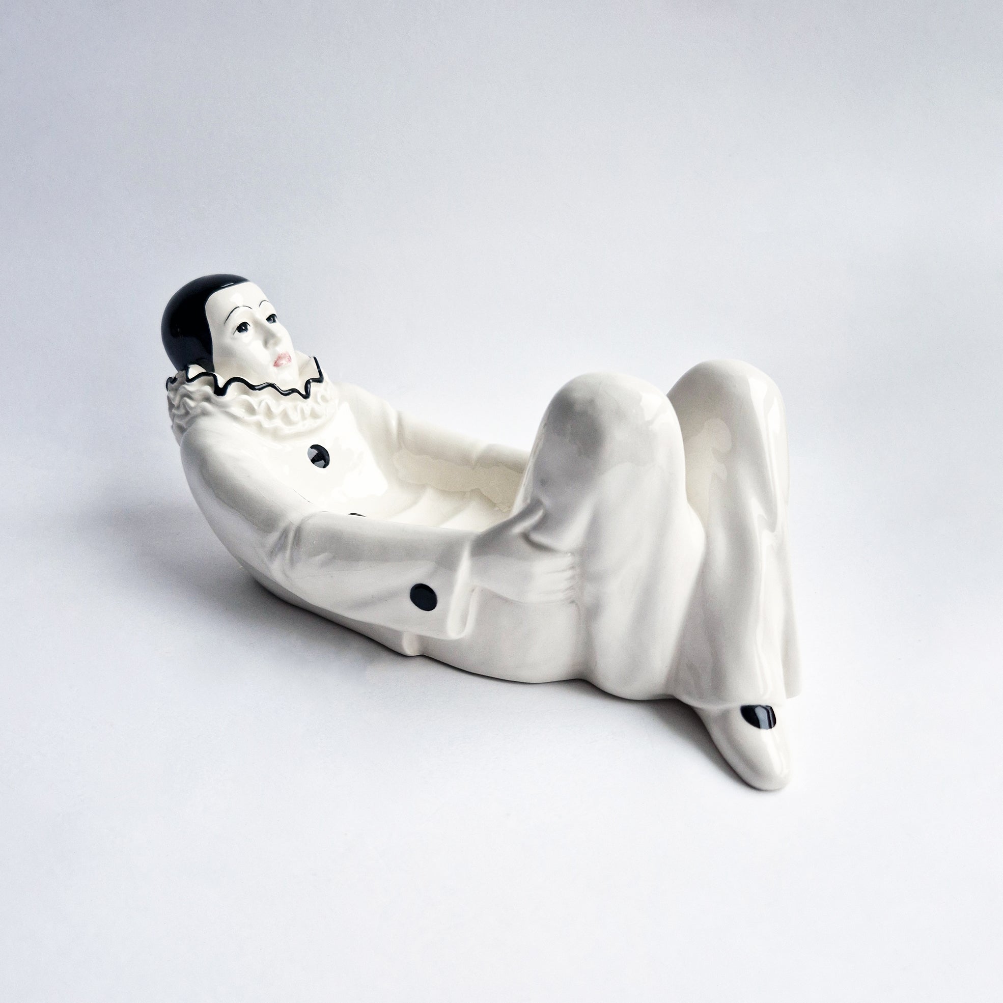 Vintage ceramic Pierrot dish by V. Bassano