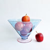 Vintage Italian conical glass footed fruit bowl
