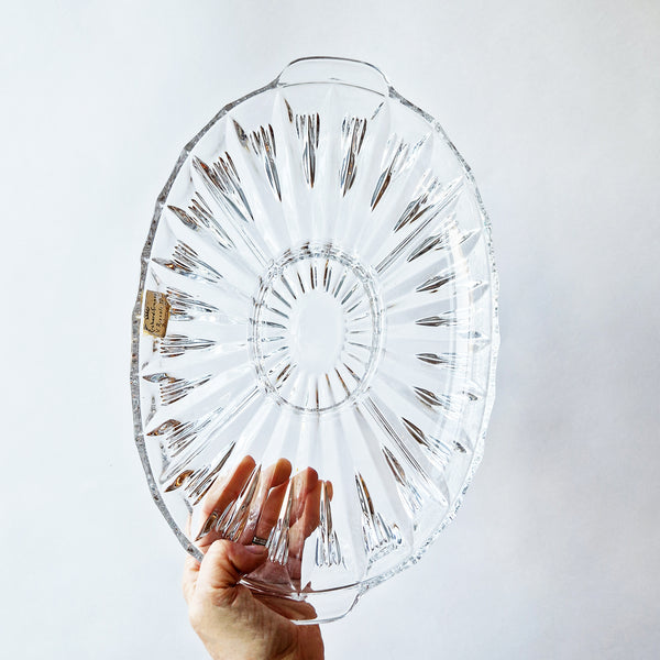 Mid-century antipasti crystal dish by Richard Ginori