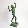 Vintage dancing faun of Pompeii statue