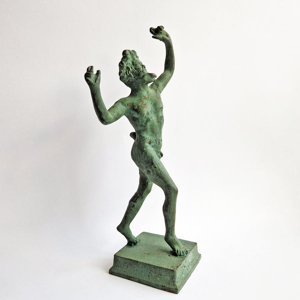 Vintage dancing faun of Pompeii statue