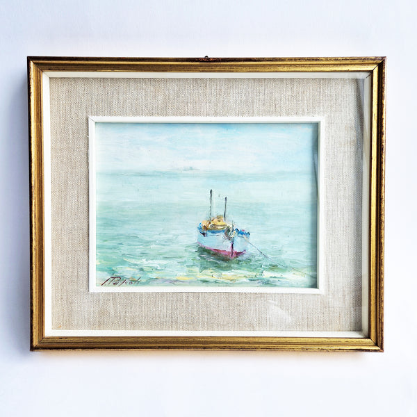Vintage Italian oil painting by Pietro Pascoli