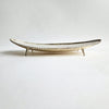 Vintage dish with scalloped edge and stiletto legs