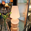 Vintage pink swirl Murano mushroom lamp