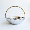 Vintage Italian fruit basket in stainless steel