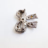 Vintage crystal bow brooch
