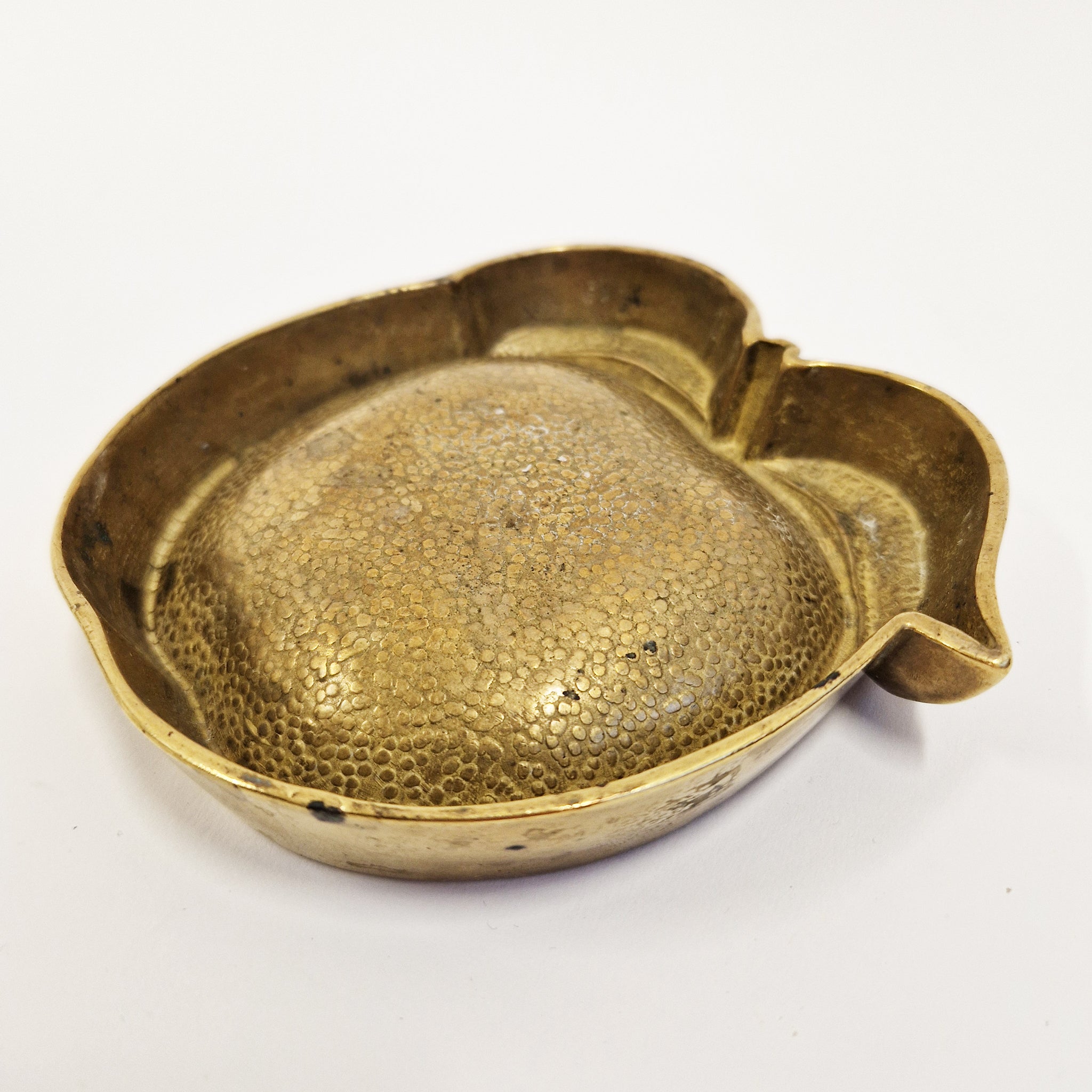 Vintage brass apple trinket dish by Vezzani