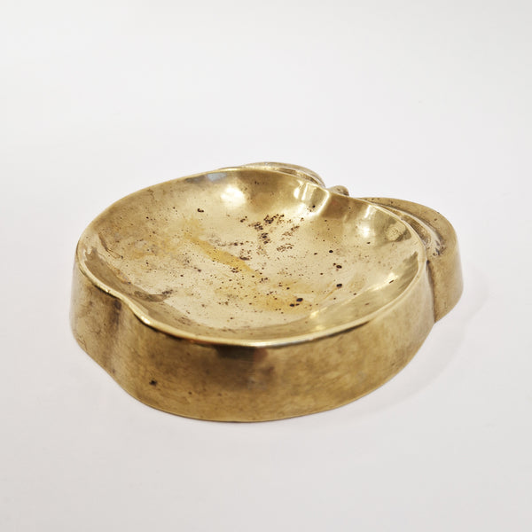 Vintage brass apple trinket dish by Vezzani