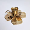 Vintage brass clover candleholder