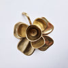 Vintage brass clover candleholder