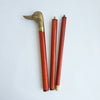 Vintage brass duck walking stick with hidden flask