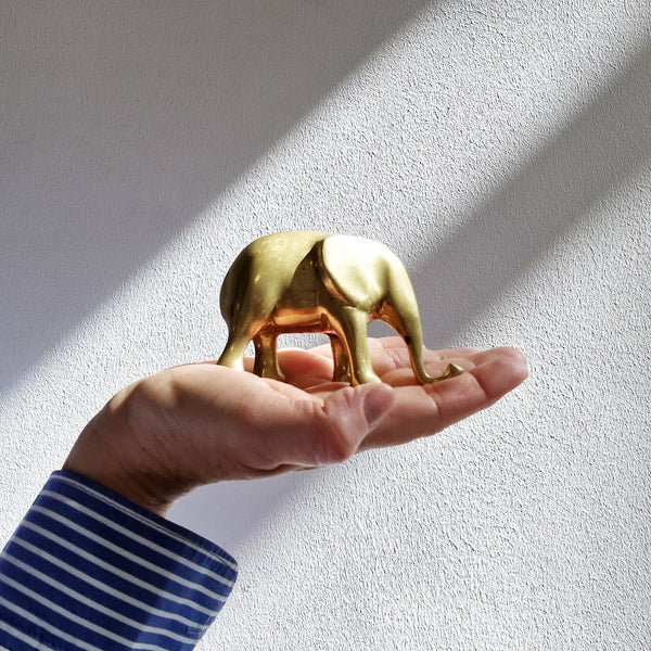 Vintage Italian brass elephant figurine