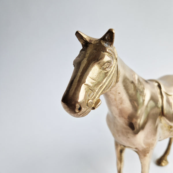 Vintage brass horse statue