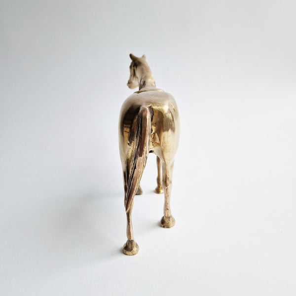 Vintage brass horse statue