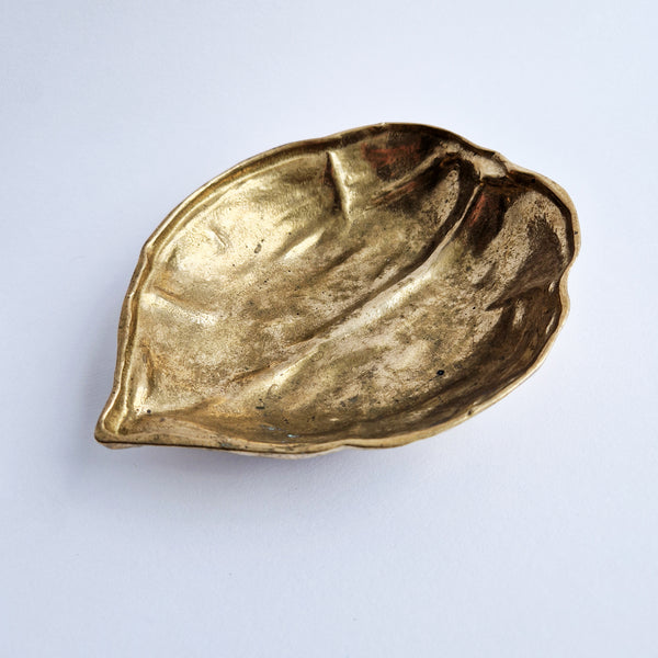 Vintage brass walnut dish