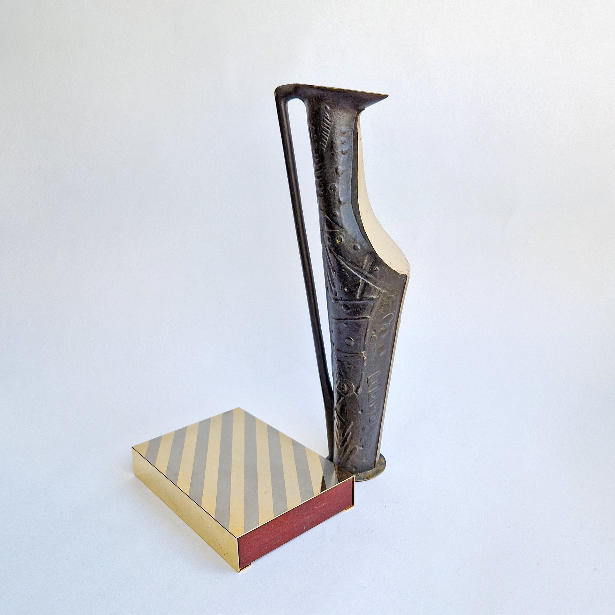 1980s Italian gold plated trinket box