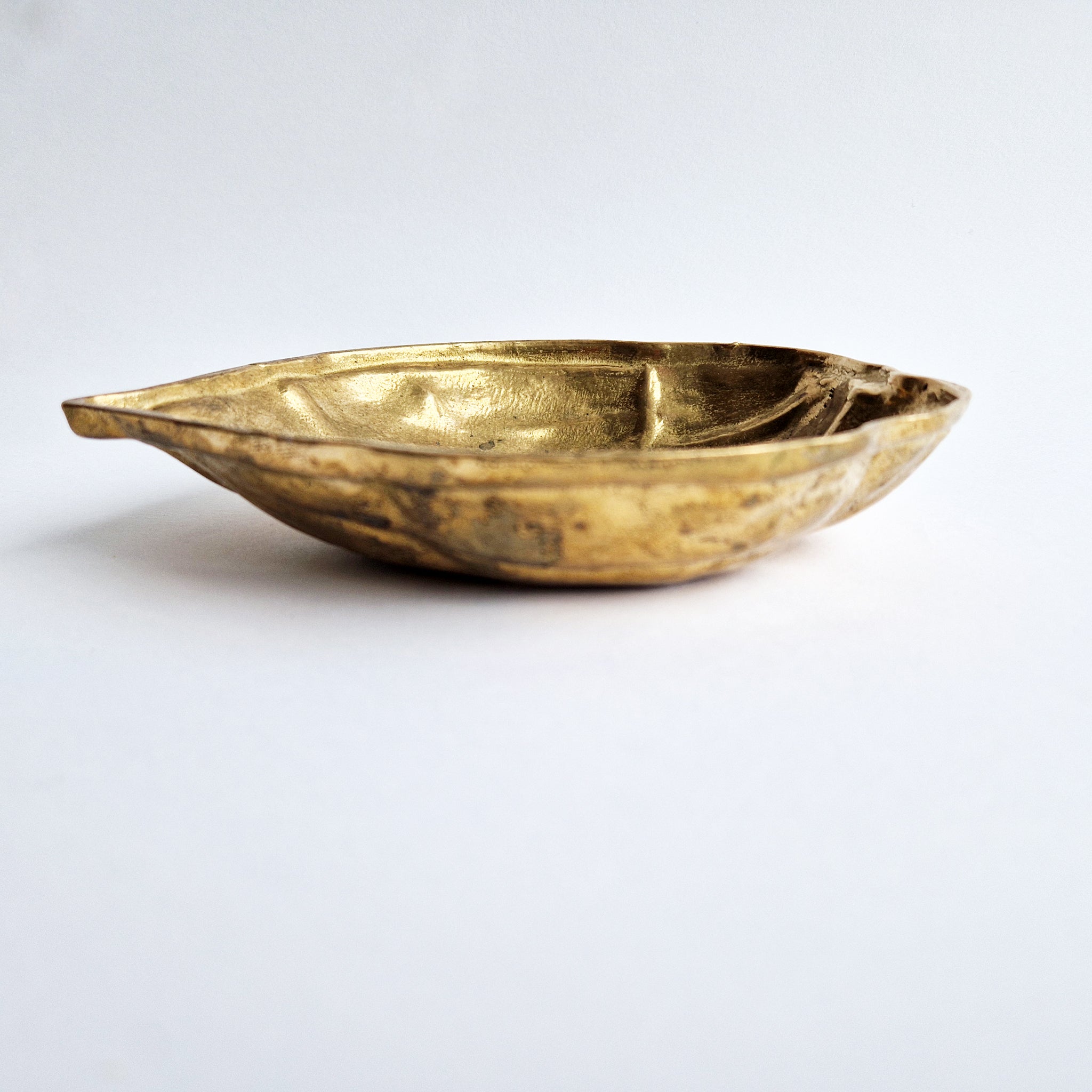 Vintage brass walnut dish