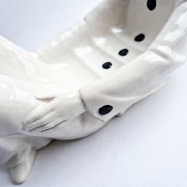 Vintage ceramic Pierrot dish by V. Bassano