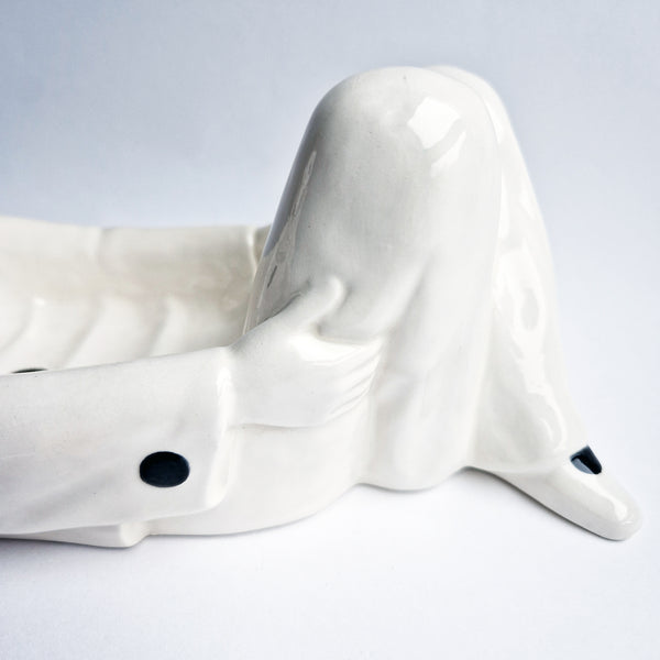 Vintage ceramic Pierrot dish by V. Bassano