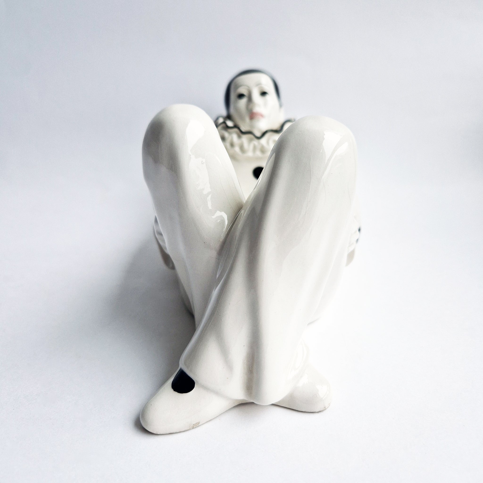 Vintage ceramic Pierrot dish by V. Bassano