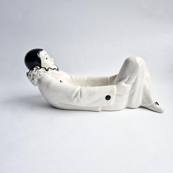 Vintage ceramic Pierrot dish by V. Bassano