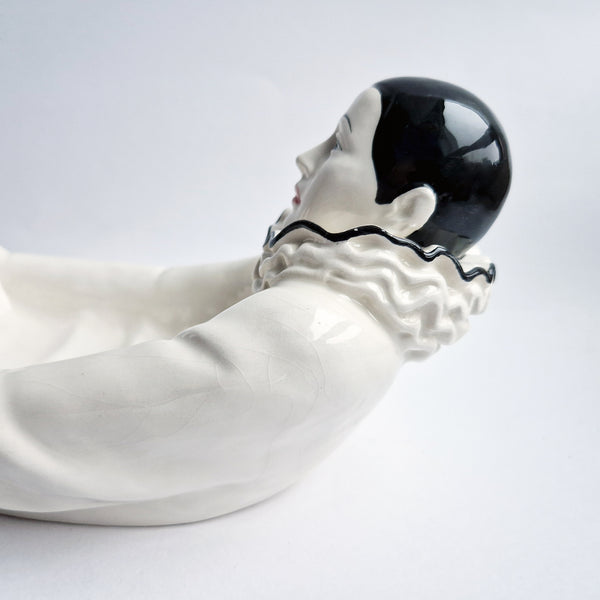 Vintage ceramic Pierrot dish by V. Bassano