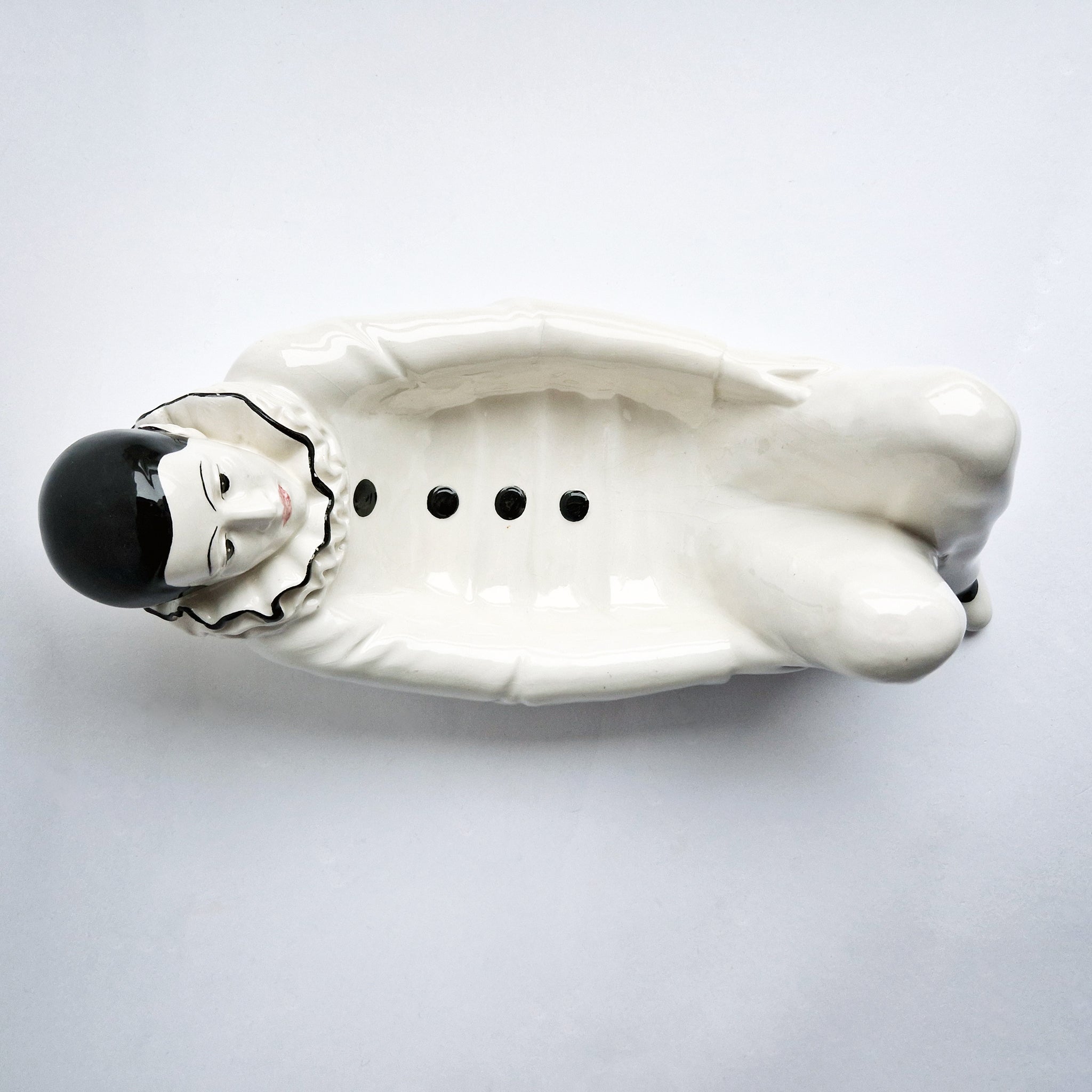 Vintage ceramic Pierrot dish by V. Bassano