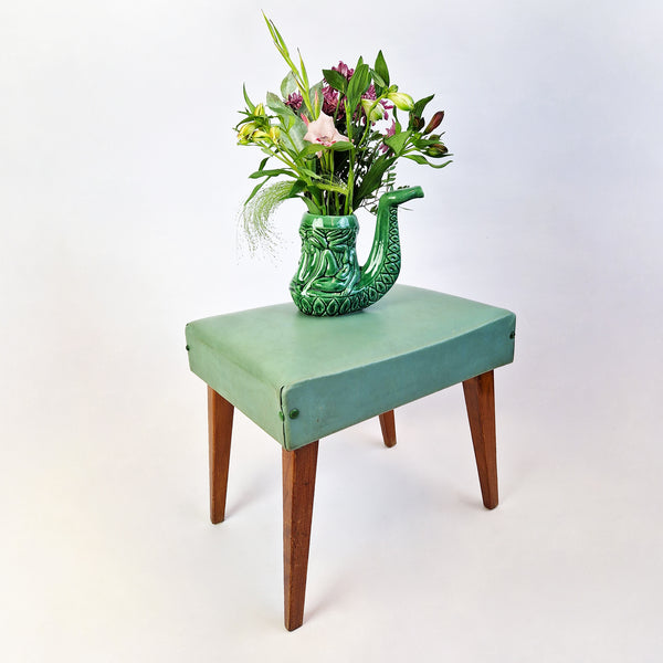 Vintage ceramic green vase