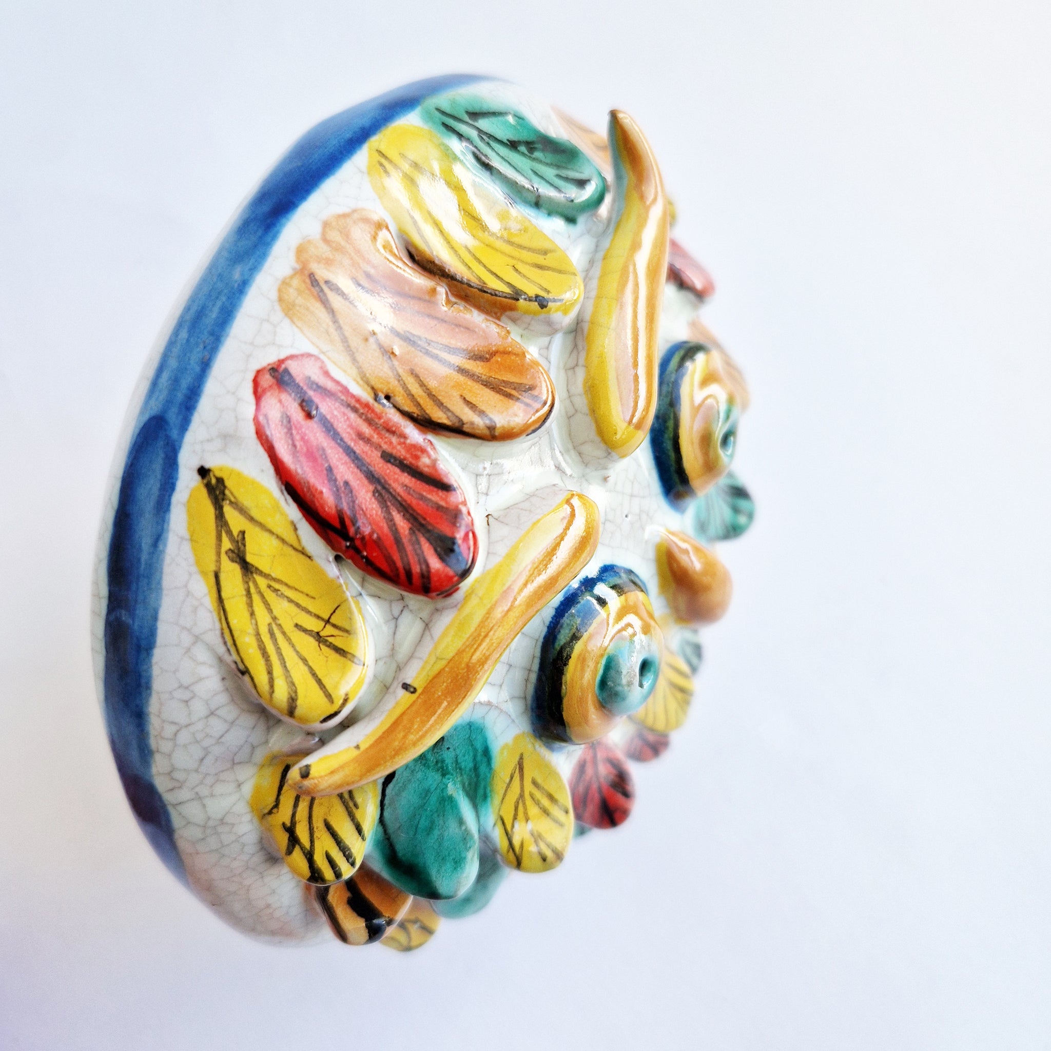 Vintage Sicilian terracotta owl figurine