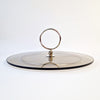 Vintage glass cheese platter by Christofle