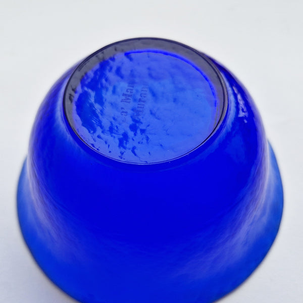 Vintage Murano cobalt blue dessert bowl set