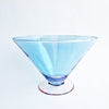 Vintage Italian conical glass footed fruit bowl