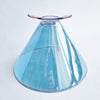 Vintage Italian conical glass footed fruit bowl
