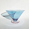 Vintage Italian conical glass footed fruit bowl