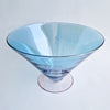 Vintage Italian conical glass footed fruit bowl