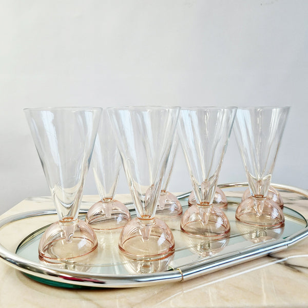 Vintage crystal wine glasses by Luigi Bormioli (set of 8)
