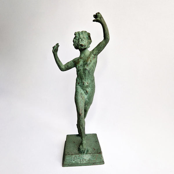 Vintage dancing faun of Pompeii statue
