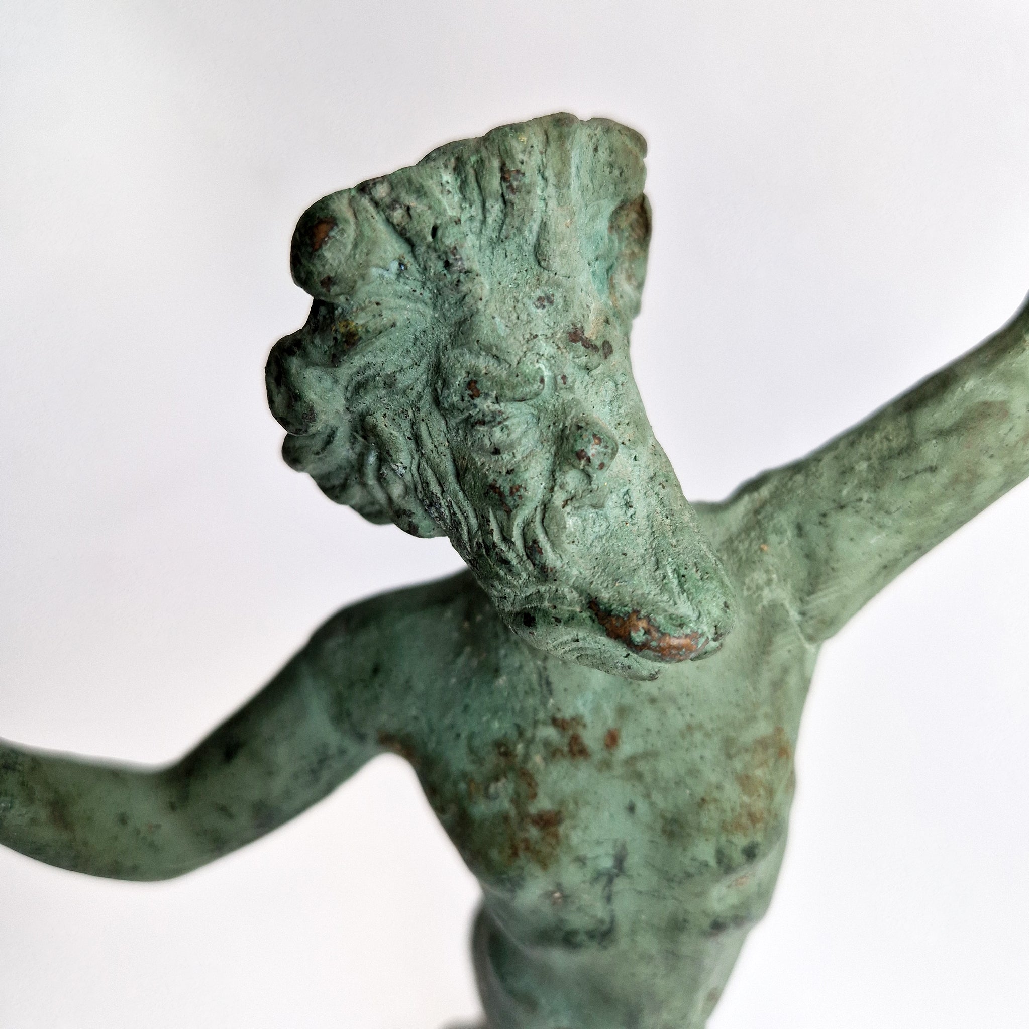 Vintage dancing faun of Pompeii statue