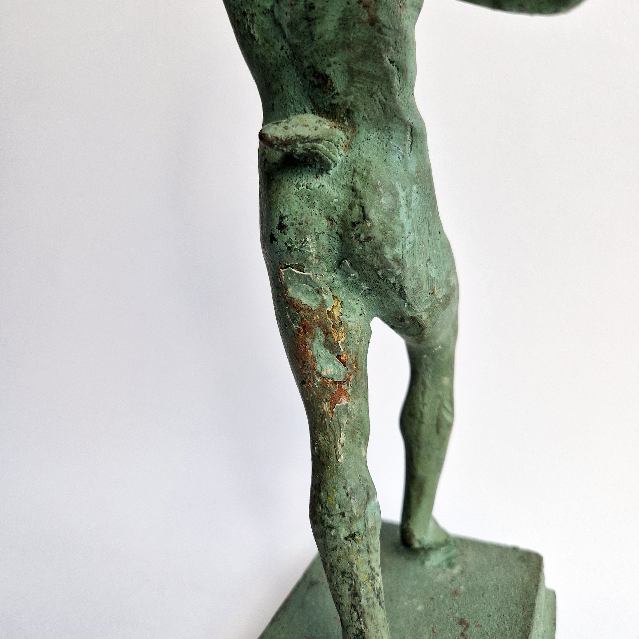 Vintage dancing faun of Pompeii statue
