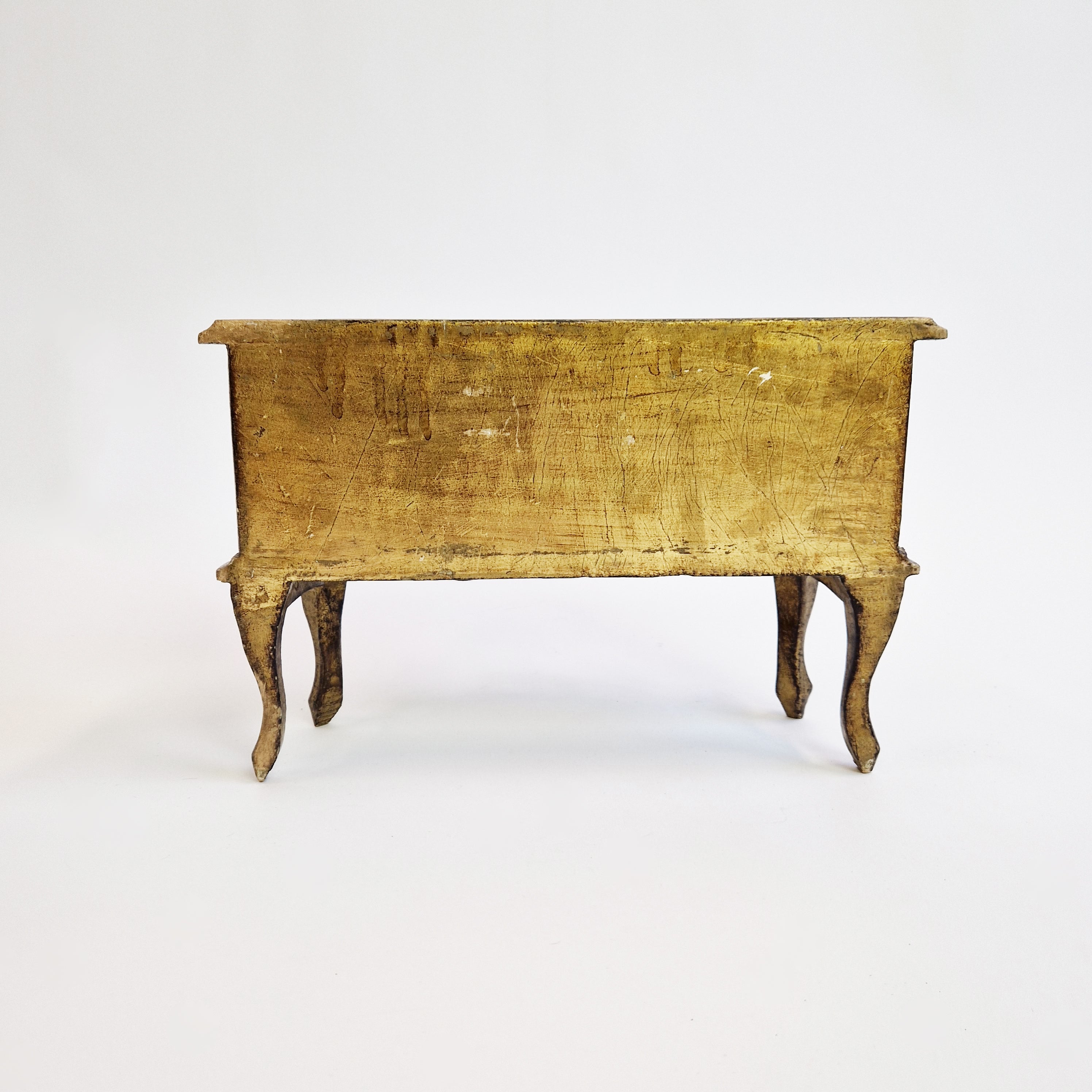 Vintage miniature Florentine chest of drawers jewelry box