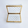 Mid-century glass and brass jewelry box