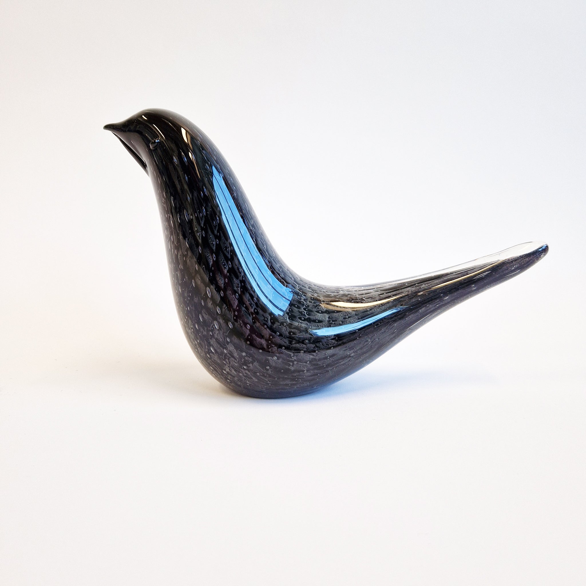 Vintage glass blackbird figurine