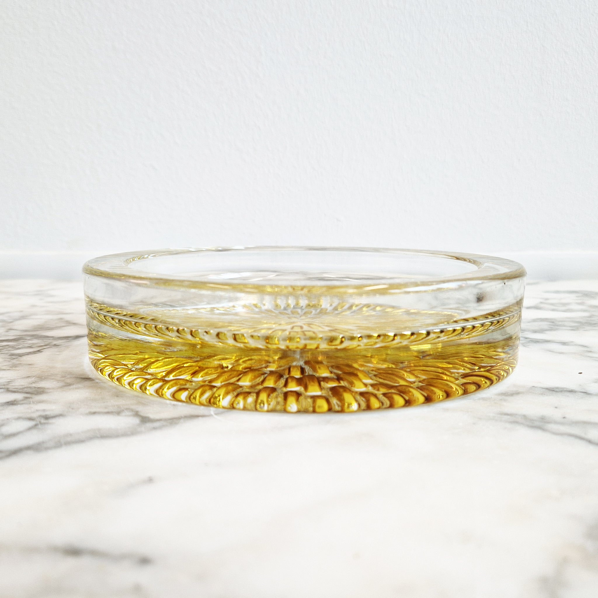 Vintage Italian glass catchall dish