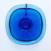 Vintage blue glass cups and saucers
