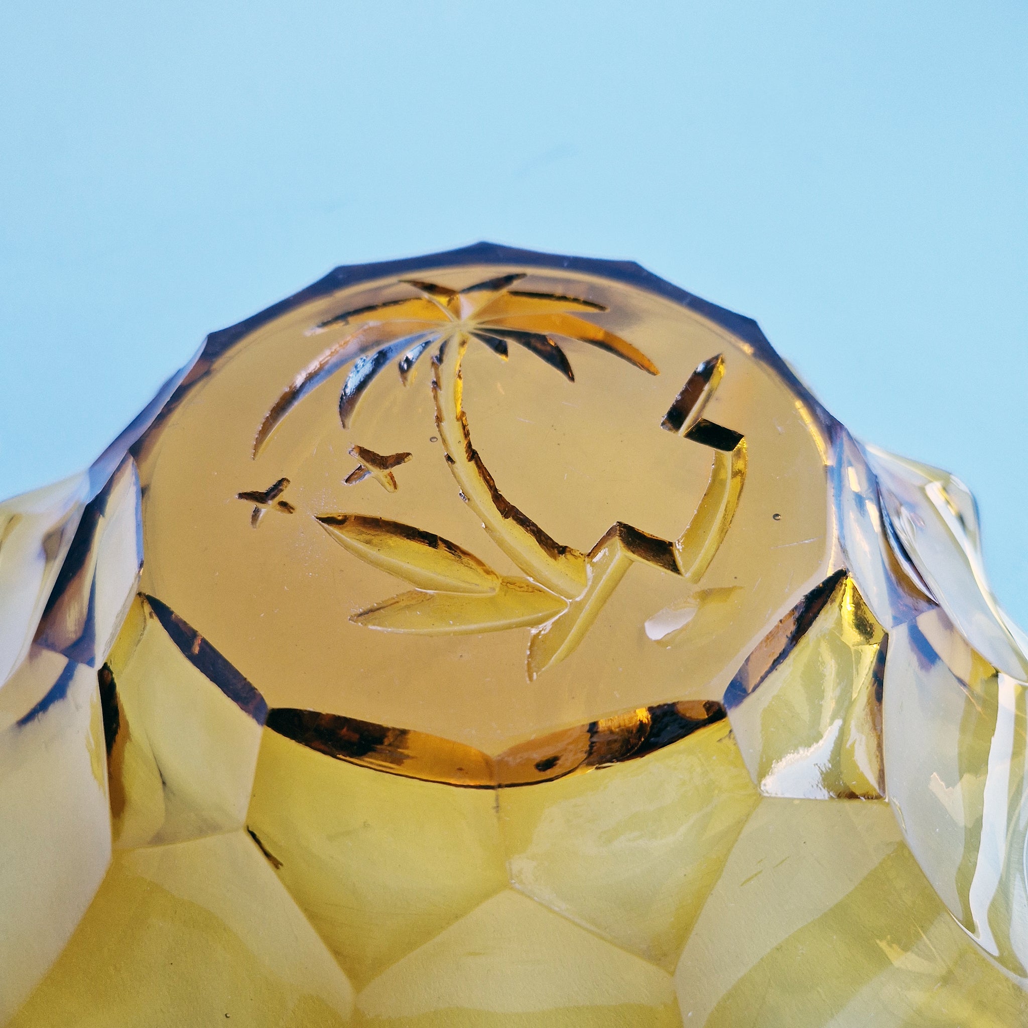 Vintage glass dessert set by Hortensja