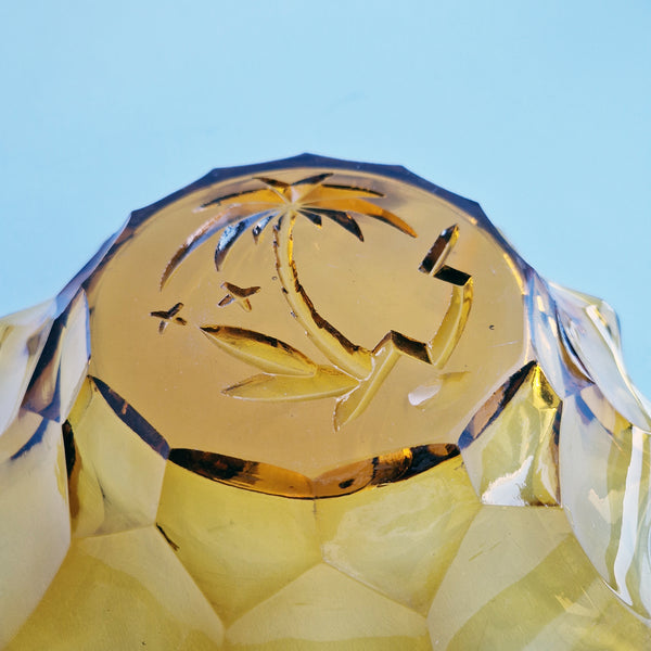 Vintage glass dessert set by Hortensja