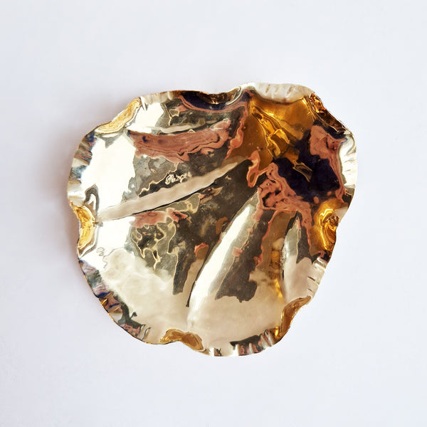 Vintage gold leaf trinket dish